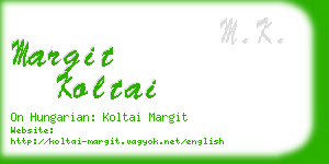 margit koltai business card